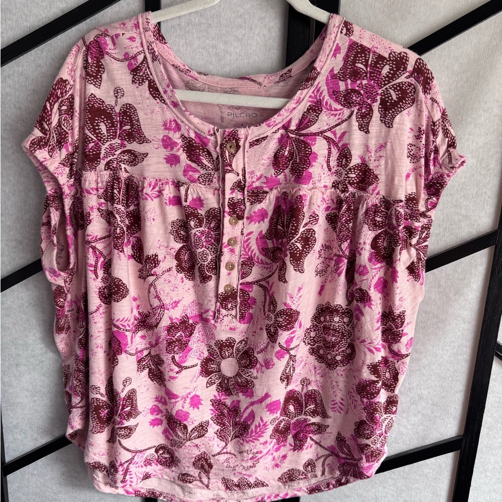 Anthropology Pilcro Shades of Pink Top
